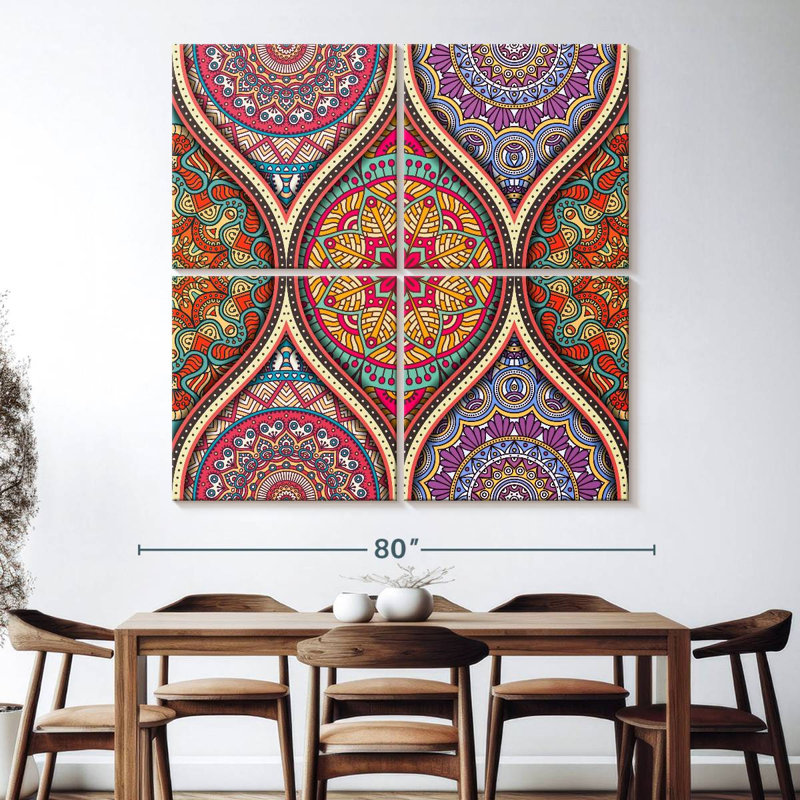 Ornement floral Kerner, H 74 po x l 74 po
