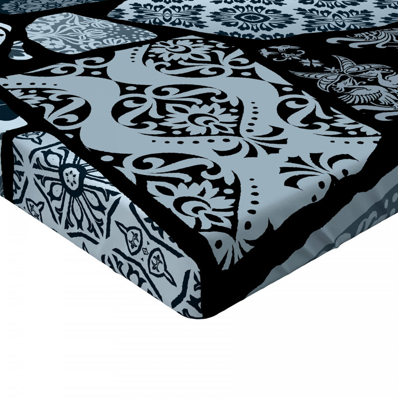 Microfiber Geometric Fitted Sheet, Full Fitted Sheet