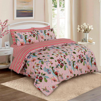 Malm Polyester Floral Duvet Cover Set with Pillowcases Included