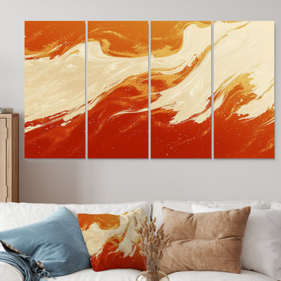 «Fractal Frenzy Of Sunrise Paint I», art mural fractal, art mural moderne sur toile