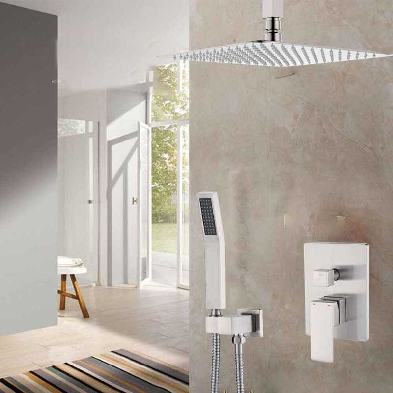 Complete Shower System with Rough in-Valve, Brushed Nickel