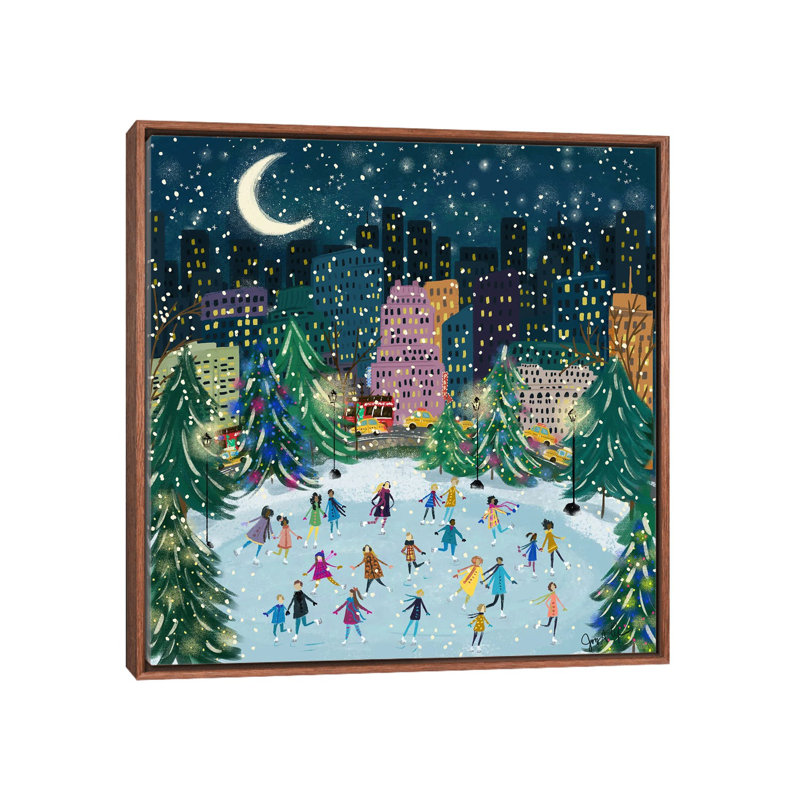 «Skating In The Park», reproduction d'art sur toile encadrée, H 26 po x l 26 po, Reproduction encadrée sans passe-partout