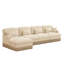 Canapé en forme de L 131 po en chenille confortable à imprimé léopard, bord à pampille délicat, repose-pieds mobile, style moderne, dossier et siège ergonomiques, assemblage facile, siège profond-125536786