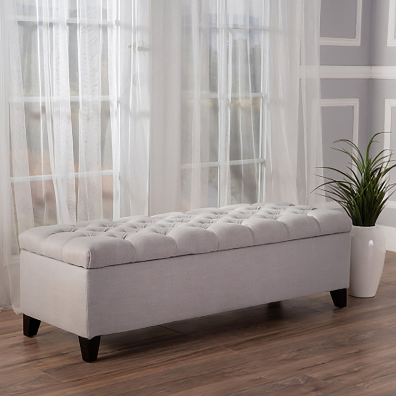 GLOUSTER RANGEMENT OTTOMAN V2, Gris clair