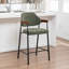 Tabouret de comptoir rembourré avec accoudoirs Devane-123161737