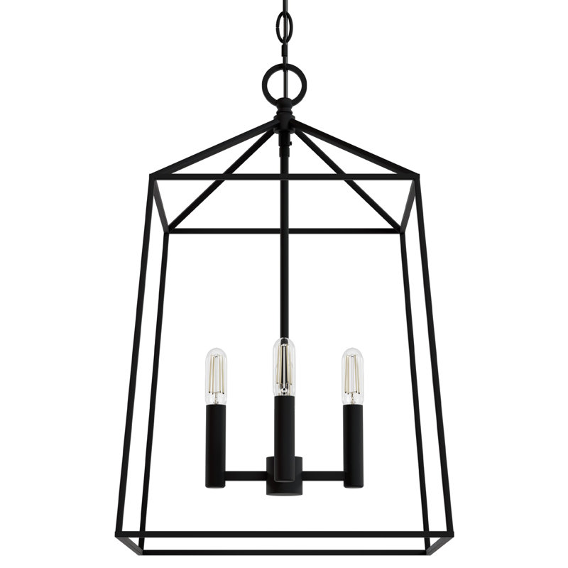 Jasmine Roth 4 - Light Lantern Pendant, Flat Matte Black