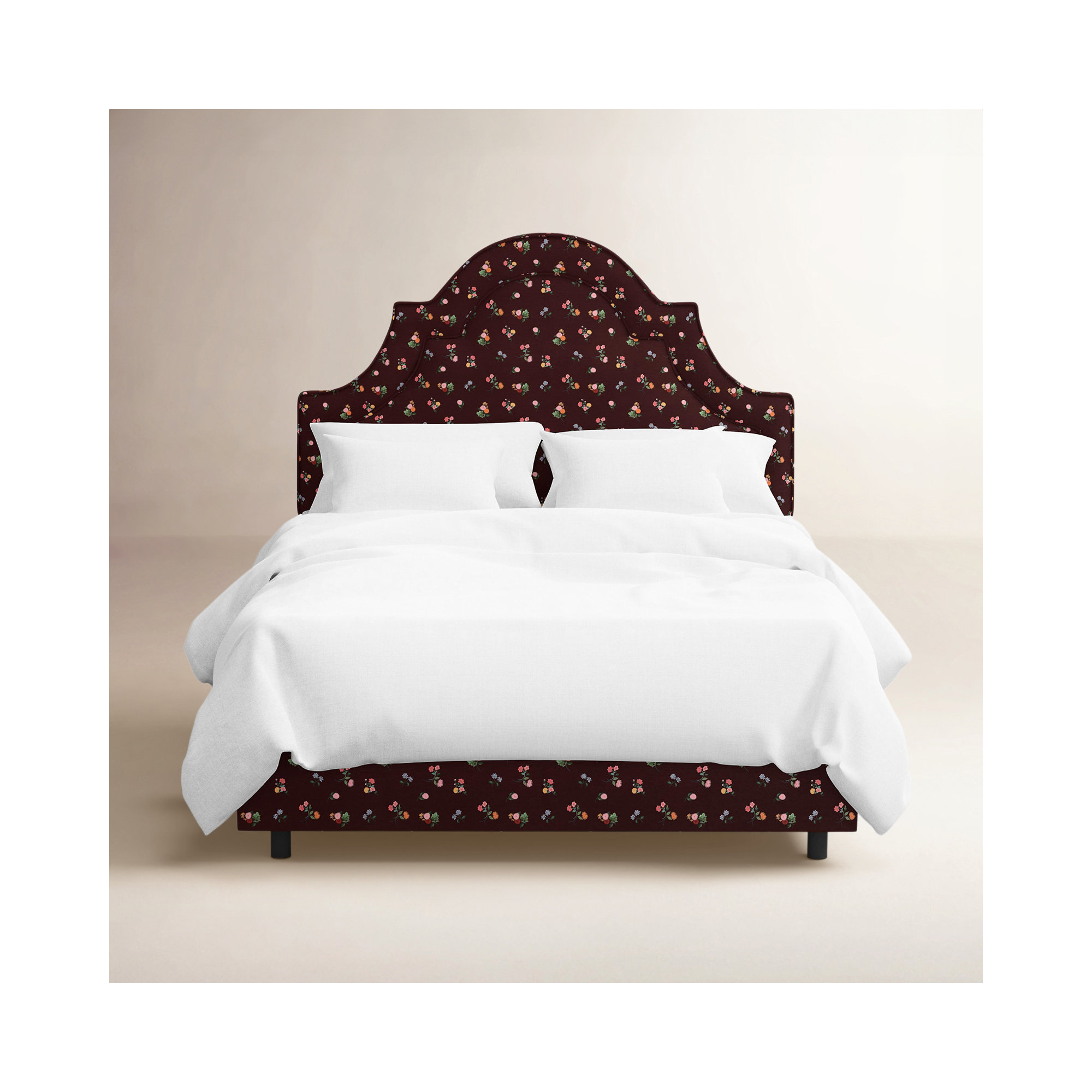 Rifle Paper Co. x Cloth & Company Marion Bed, Twin, Ditsy Dahlia Burgundy