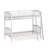 Twin Over Twin Solid Wood Bunk Bed With 2 Shelves For Kids And Adults, White-1703644014