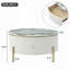 Modern Round Coffee Table with Drawers-118305053