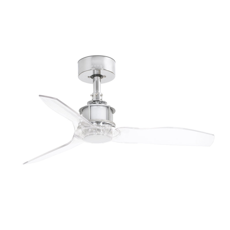 Alvia 81cm Ceiling Fan, Chrome with Transparent Blades