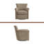 Fauteuil d'appoint pivotant en similicuir-945103290