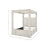 Luxury Velvet Canopy Bed with Button Tufting