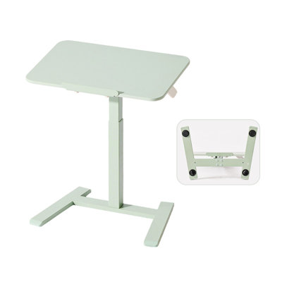 Ariyiah 24 x 16 in Kids Rolling Table，Height Adjustable Standing Desk,  Tilting Tabletop，for Reading & Homework（Green）