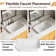 Los Flexi Semi Recessed Vessel Sink, White Rectangular Ceramic Drop In Bathroom Sink with Pop-up Drain