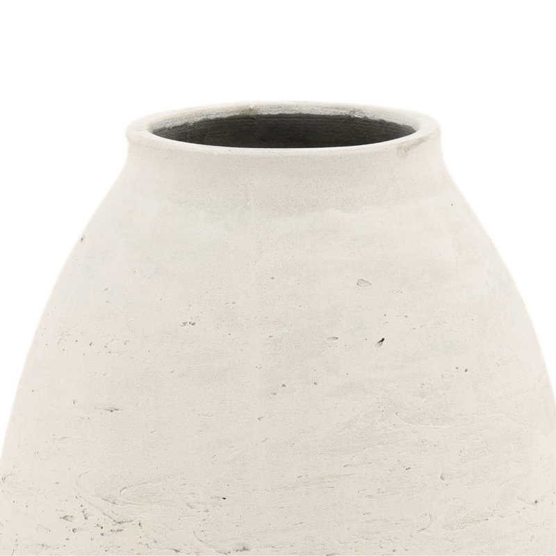 Vase Charon, H 13,4 po x l 11 po x P 11 po, Blanc antique