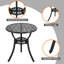 Ensemble bistro d'extérieur avec trou de parasol et coussins 2,17 po-422763833