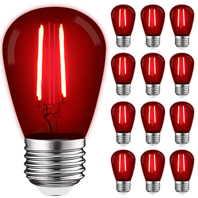 0.5 Watt S14 LED Colored String Light Bulb, E26/Medium (Standard) Base