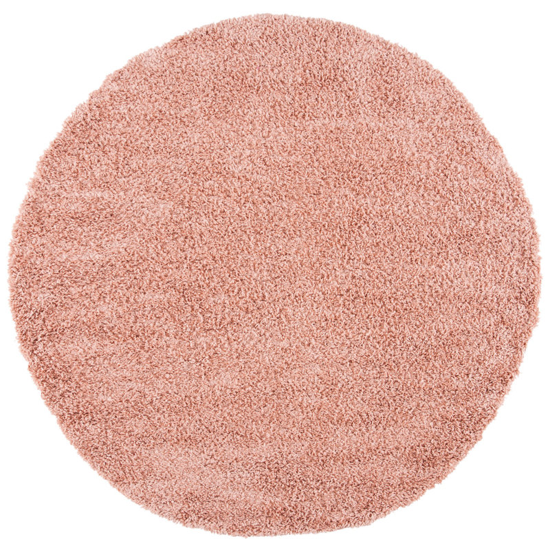 August Shag Performance Solid Color Rug, Round 6'7"