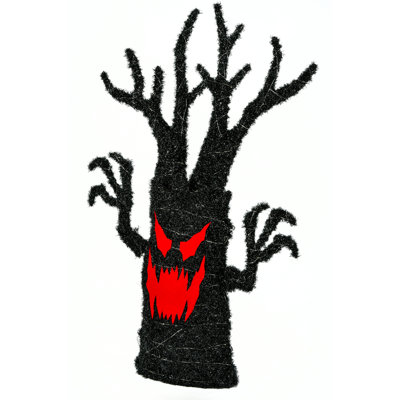 48" Pre-Lit Halloween Tree