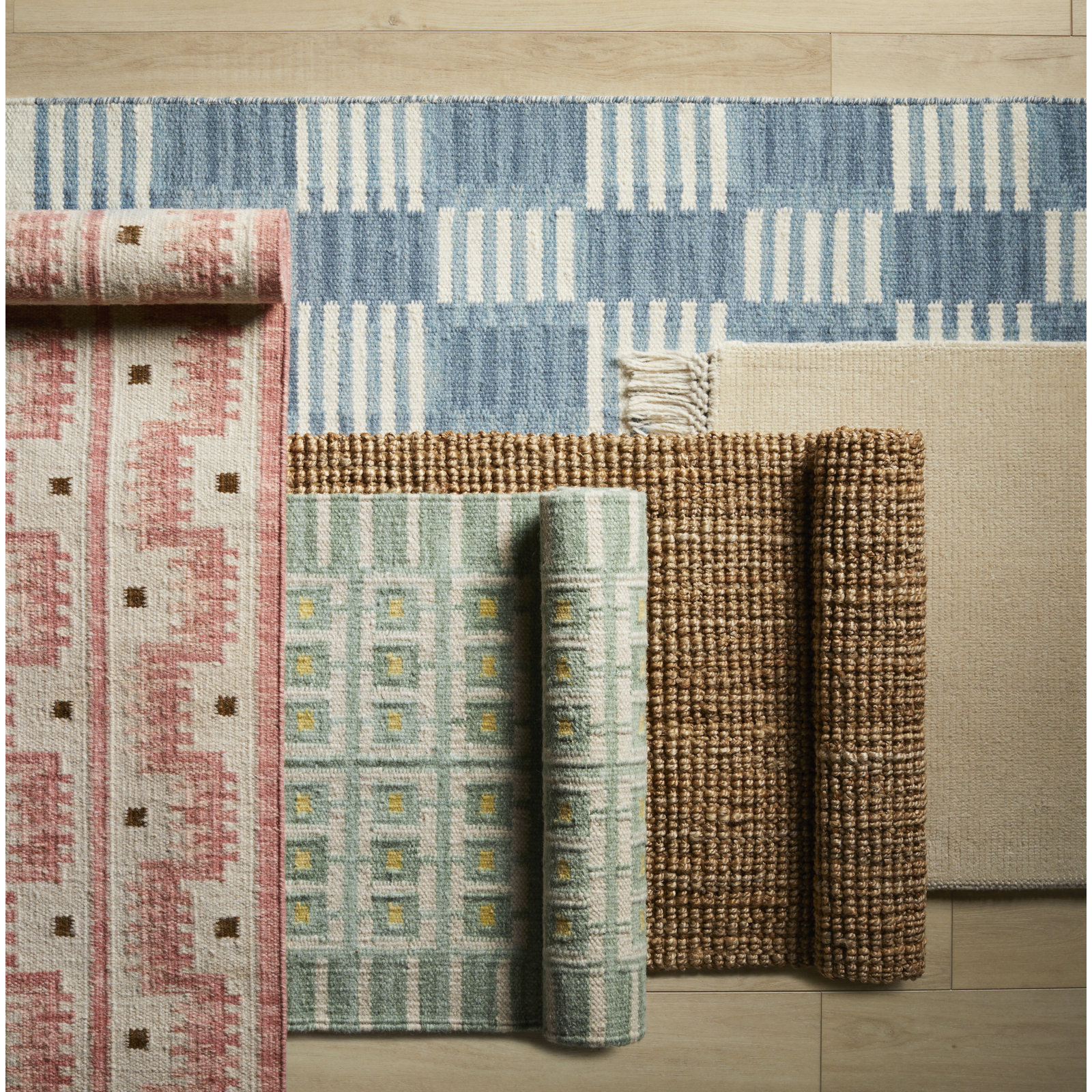 Liska White Hand-Loomed Rug, Rectangle 7'9" x 9'9"