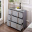 Commode élégante de style moderne avec pieds en métal, avec armoire de rangement en miroir (commode / commode) à 6 tiroirs