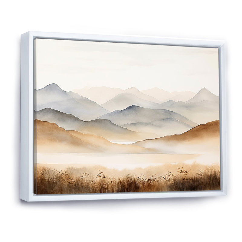 Mountain Silent Beauty II, Cadre flottant blanc, 16" H x 32" W