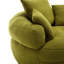 Fauteuil-lit Fluffy en chenille simple, canapé-lit pour salle de projection et chambre à coucher, olive, sans assemblage, housse, éponge à haute résilience, conception peu encombrante, salon moderne avec 3 coussins assortis,-121365710