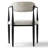 Upholstered Chenille Dining Chairs with Arms-310175484-304914987