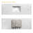 60 " W Freestanding Standard Free Standing Single Double Single Vanity Bathroom Vanity With Engineered Marble Top