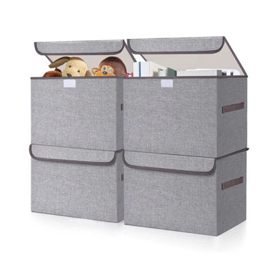 4 Pack Large Toy Storage Box With Lid