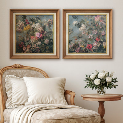 Impression sur toile Golden Garden Bloom