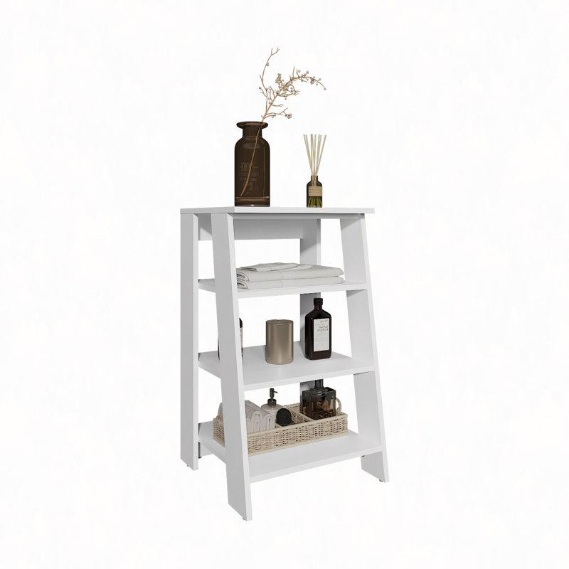 Rangement à tablettes à 4 niveaux pour salle de bain, table d'appoint et salon