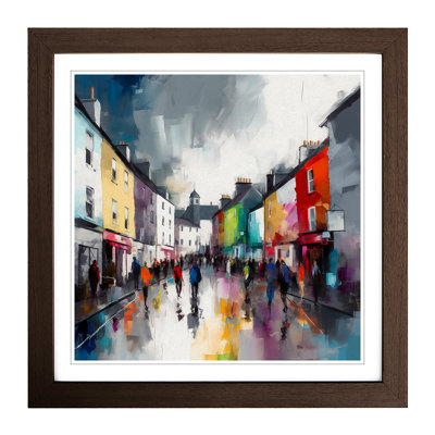 City Of Galway Gestural Art - Framed Print