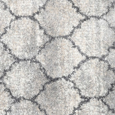Tapis zone gris clair contemporaine