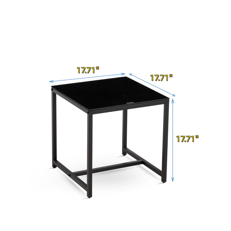 Medium-density Fiberboard Nightstand, Sofa Table With Metal Legs