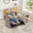 67.32" Wide Manual Reclining Loveseat With Hidden Storage Console And Dual Cup Holders-159108444