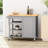 Modern Kitchen Cart with 1 Drawer, 3 Open Shelves, 1 Cabinet with 2 Shelves and a Towel Holder-1477589314