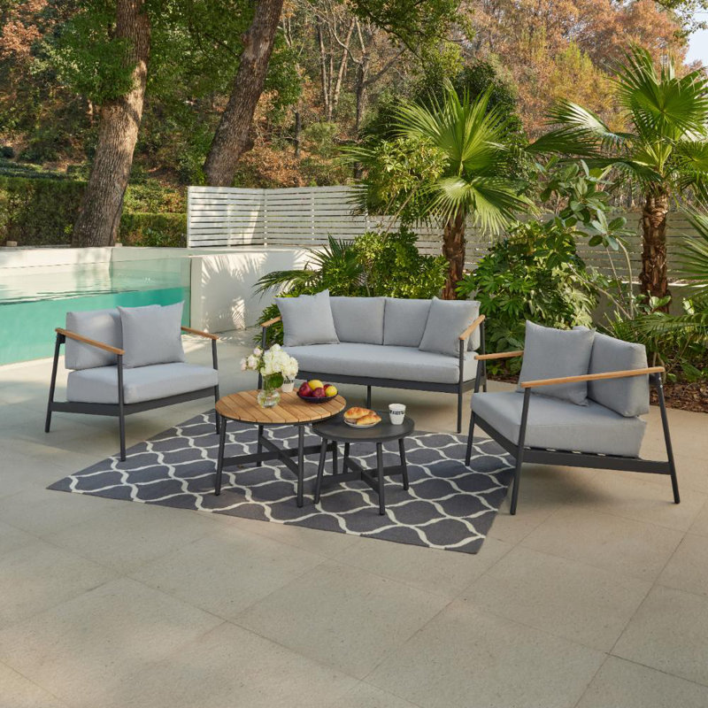 Charneshia Aluminium Garden Set, Grey