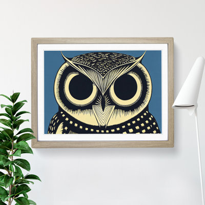 XH1022-6538X Owl Art Retro Vol.7 Abstract - Single Picture Frame Print