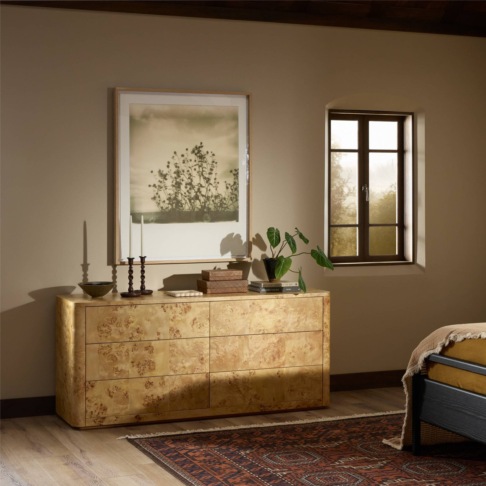 Lisle 72" Burl Dresser