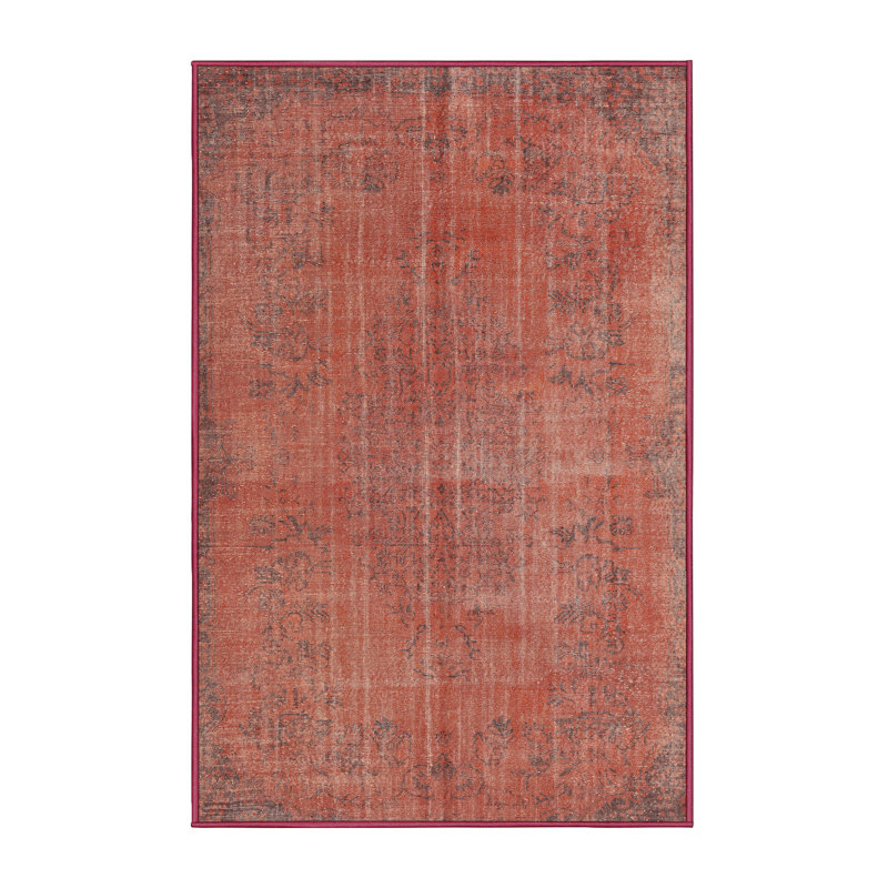 Tapis oriental en laine orange / gris, Rectangle 8 pi x 10 pi