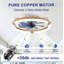Ventilateur de plafond encastré à moteur à courant continu 6 vitesses Farmhouse Industrial-130156569