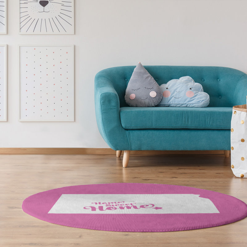 Tapis en poly-chenille wichita à la maison, Rond 5 pi