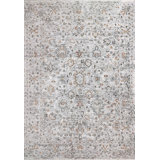 Oriental Area Rug in Ivory/Grey