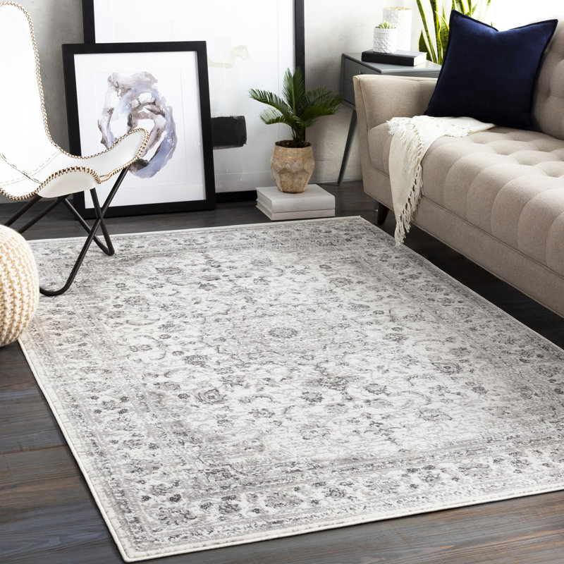 Hinderliter Light Grey/Blue/White Rug, Rectangle 200 x 274cm