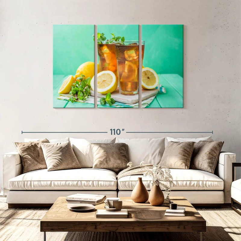 Yarlin Lemon Iced Tea, 48" H x 74" W