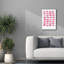 Toile épique Graffiti «Kiss Me Quick Pink» par Mercedes Lopez, 18 po x 26 po-109177183