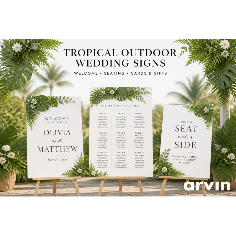 Ornement 32 "feuilles de palmier Monstera