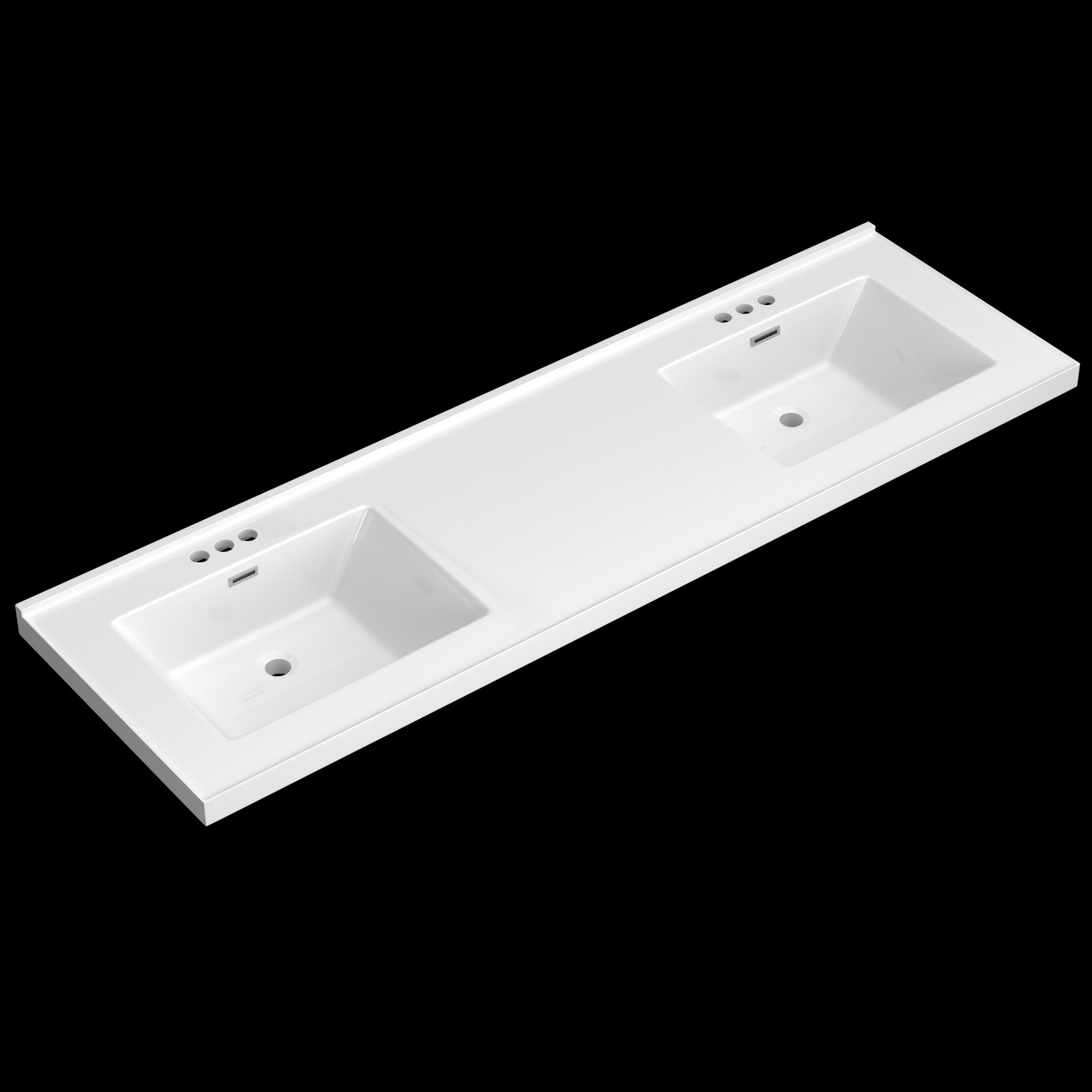 GETPRO Double Sinks 72'' W X 22'' D Solid Surface Vanity Top Resin — free download