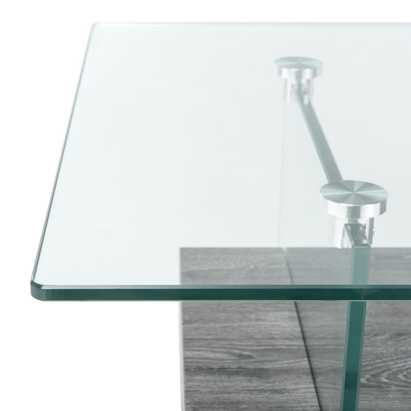 Table basse en traineau Kayley, Chêne noir